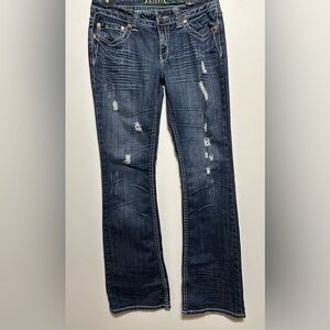 R.E.U.S.E. Distressed, Flair cut women’s Jeans
